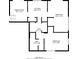 Main floor plan with two bedrooms and kitchen at 4557 Greenleaf Sw Cir, Atlanta, GA 30331