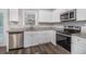 Modern kitchen with white cabinets and granite counters at 844 Parkstone Dr, Stone Mountain, GA 30083