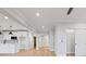 Modern basement kitchen with white cabinets and island at 731 Marlay Sw Ln, Powder Springs, GA 30127