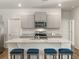 Kitchen boasts granite countertops and gray cabinets at 215 Oak View Ln, Dallas, GA 30157