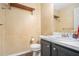 Clean bathroom with vanity, toilet and a neutral color scheme at 9985 Rivercliff Ln, Villa Rica, GA 30180