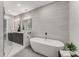 Spa-like bathroom with soaking tub and glass shower at 1099 North Ne Ave # 13, Atlanta, GA 30307