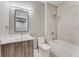 Modern bathroom with a soaking tub and walk-in shower at 1099 North Ne Ave # 13, Atlanta, GA 30307