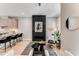 Spacious living room with fireplace, modern furniture, and large artwork at 1099 North Ne Ave # 13, Atlanta, GA 30307