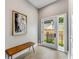 Modern entryway with light walls, wood flooring, and access to backyard at 1099 North Ne Ave # 11, Atlanta, GA 30307