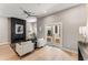 Bright living room with fireplace and access to balcony at 1099 North Ne Ave # 12, Atlanta, GA 30307