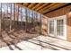 Brick patio with access to a wooded backyard at 5877 Riverstone Cir # 17, Atlanta, GA 30339