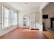 Eat-in kitchen with terracotta tile floor and white cabinetry at 403 Breanna Ct, Auburn, GA 30011