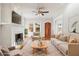Living room with fireplace, hardwood floors and comfy furniture at 1015 Deckner Sw Ave, Atlanta, GA 30310
