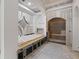 Under-construction home theater with raised platform and recessed wall niches at 1730 Etchison Spur, Loganville, GA 30052