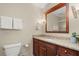 Bathroom with granite vanity and updated fixtures at 755 Wickerberry Knl, Roswell, GA 30075