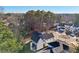 Aerial view highlighting the home's private setting and cul-de-sac location at 120 Thome Dr, Alpharetta, GA 30022