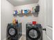 Laundry room with washer, dryer, and shelving at 1141 Gaines St, Jonesboro, GA 30238