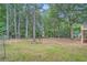 Wooded backyard with a fenced perimeter at , Acworth, GA 30101