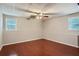 Finished basement bedroom with hardwood floors and two windows at , Acworth, GA 30101