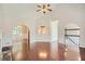 Open living room with hardwood floors and views into adjacent rooms at , Acworth, GA 30101