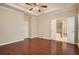 Main bedroom with hardwood floors and access to en-suite bathroom at , Acworth, GA 30101