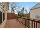Wooden deck with privacy fence and views of trees at 2065 Morrison Ave, Brookhaven, GA 30319