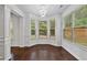 Bright breakfast nook with bay window and hardwood floors at 5531 Radford Loop, Fairburn, GA 30213