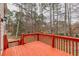 Spacious deck overlooking wooded backyard at 308 Mainsail Ln, Woodstock, GA 30189
