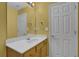 Simple bathroom with a vanity and a single sink at 2001 Commonwealth Way, Grayson, GA 30017