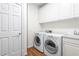 Laundry room with washer, dryer, and cabinets at 3657 Peachtree Ne Rd # 3C, Atlanta, GA 30319