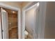 Convenient closet with toilet and shelving at 3810 Reserve Overlook Lot14 Way, Cumming, GA 30041