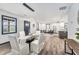 Open concept dining area with a view into the living room at 2447 Lynn Iris Dr, Decatur, GA 30032