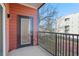 Private balcony with metal railing and views of courtyard at 525 Parkway Ne Dr # 217, Atlanta, GA 30308