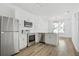 Modern kitchen with stainless steel appliances and white cabinets at 525 Parkway Ne Dr # 217, Atlanta, GA 30308