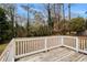 Wooden deck overlooking wooded backyard at 1655 Murdock Rd, Marietta, GA 30062