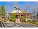 Inviting log home with a wrap-around porch at 697 Hillwood Ct, Dacula, GA 30019