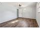 Bedroom with wood-look flooring and a ceiling fan at 140 Creek Cir, Stockbridge, GA 30281