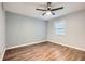 Bedroom with ceiling fan and wood flooring at 3119 Colonial Way # I, Atlanta, GA 30341