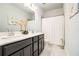 Bathroom with double vanity and a shower/tub combo at 3580 Townley Ln, Cumming, GA 30040