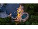 Night view of luxury home with pool and backyard lighting at 6092 Carlisle Ln, Alpharetta, GA 30022