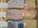 Aerial view showing a townhome with a backyard and solar panels at 7167 Rigel Sw Bnd, Atlanta, GA 30331