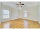 Bedroom with hardwood floors and vaulted ceiling at 269 Gucci Cir, Stockbridge, GA 30281