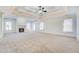 Large main bedroom featuring a fireplace and ample natural light at 269 Gucci Cir, Stockbridge, GA 30281