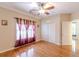 Bedroom with hardwood floors and double door closet at 5170 Stone Croft Trl, Atlanta, GA 30331