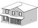 House exterior architectural drawing, two-story, with garage at 35 Heyman Dr, Covington, GA 30016