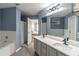 Double vanity bathroom with soaking tub and shower at 3112 Spicy Cedar Ln, Lithonia, GA 30038