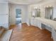 Elegant bathroom with double vanity and separate shower at 3714 Thunder Ne Way, Marietta, GA 30066