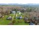 Wide aerial view of the home and surrounding houses at 1143 Wonder Ln, Marietta, GA 30062