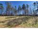 Wooded backyard with grassy area and tall trees at 55 Heyman Dr, Covington, GA 30016