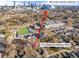 Aerial view showing home location near Mercedes Benz Stadium at 271 Andrew Hairston Nw, Atlanta, GA 30314