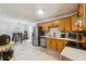 Eat in kitchen with modern appliances and island at 5862 Homestead Cir, Rex, GA 30273