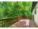 Wooden deck overlooking a lush, wooded backyard at 2290 Wilkins Cv, Decatur, GA 30035