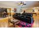 Finished basement with theater seating and a fireplace at 1255 Mcminn Way, Snellville, GA 30078