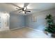 Bedroom with ceiling fan, neutral walls, and potted plant at 970 Sidney Marcus Ne Blvd # 1316, Atlanta, GA 30324